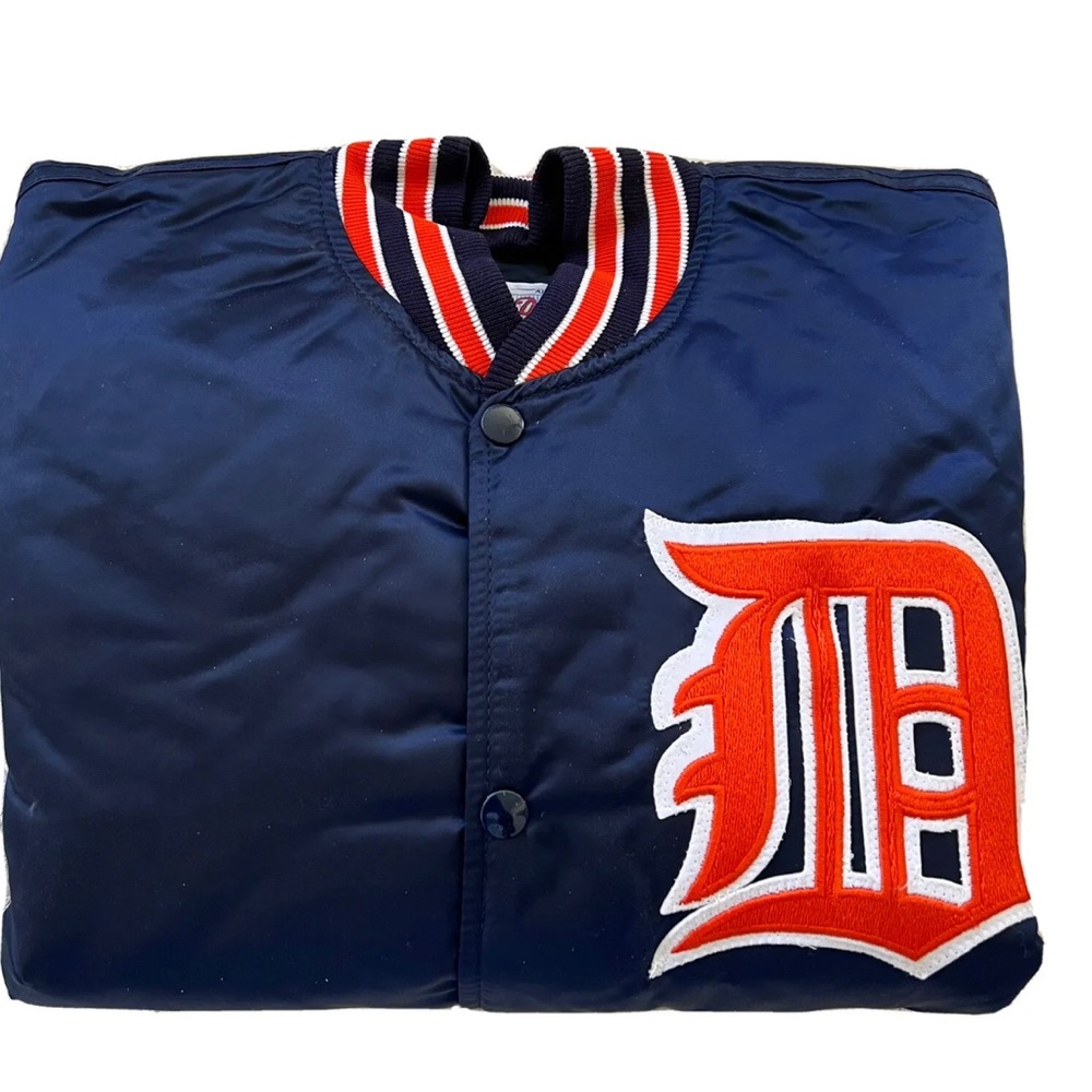 VTG Starter Men's Diamond Collection Detroit Tigers MLB Satin Jacket USA - LG